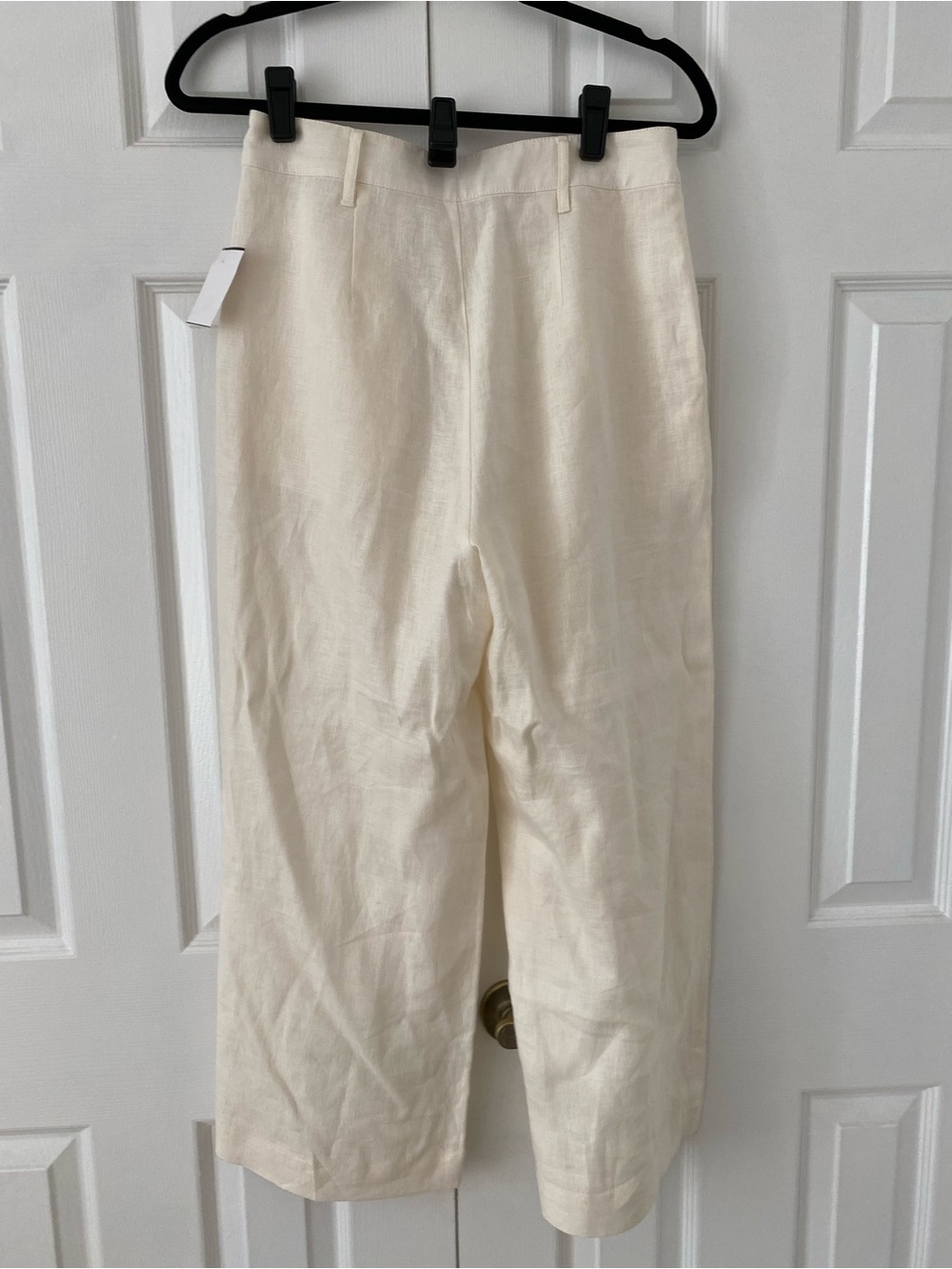 GUESS Women’s Cream Linen-Blend Chinos - Picture 5 of 5